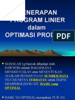 Ekonomi Teknik 3 PROGRAM LINIER