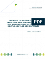 Padronização do faturamento hospitalar em Pernambuco