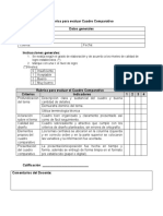 Rúbrica para Evaluar Cuadro Comparativo