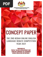 The Concept Paper of The 2nd Kedah English Language Debate Competition 2021 - 1