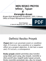 Manajemen Resiko Proyek-Definisi Tujuan Kerangka Acuan