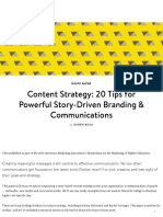 Content Strategy: 20 Tips For Powerful Story-Driven Branding & Communications