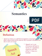 Semantics - Speech Act