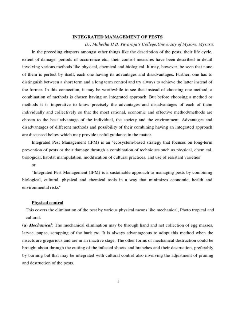 Integrated Pest Management Strategies | PDF | Biological Pest Control ...