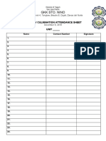 GKK Sto. Nino: GKK Day Culmination Attendance Sheet UNIT