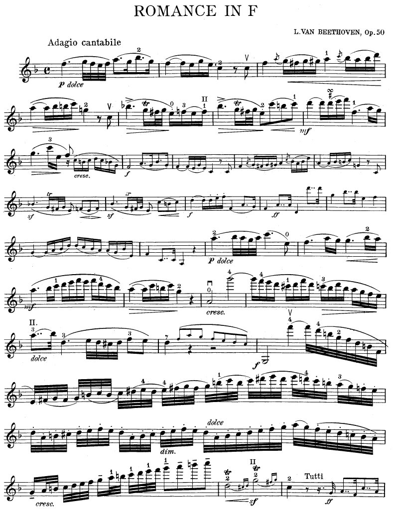 Beethoven Romance 2 Violin PDF