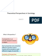 Theoretical Perspectives in Sociology: Unit II