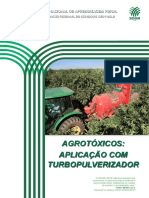 Aplicação de agrotóxicos com turbopulverizador