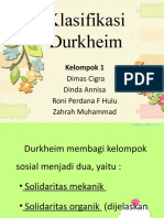 Klasifikasi Durkheim
