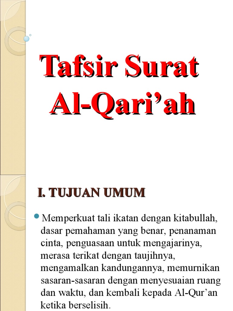 1.1.1.01.007 Surat Al-Qari'ah | PDF