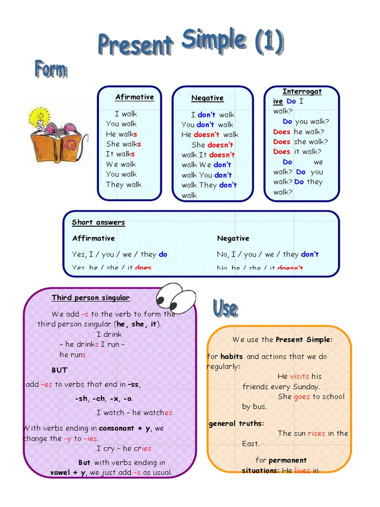 Present Simple Verb Forms Guide | PDF | Morphology | Linguistics