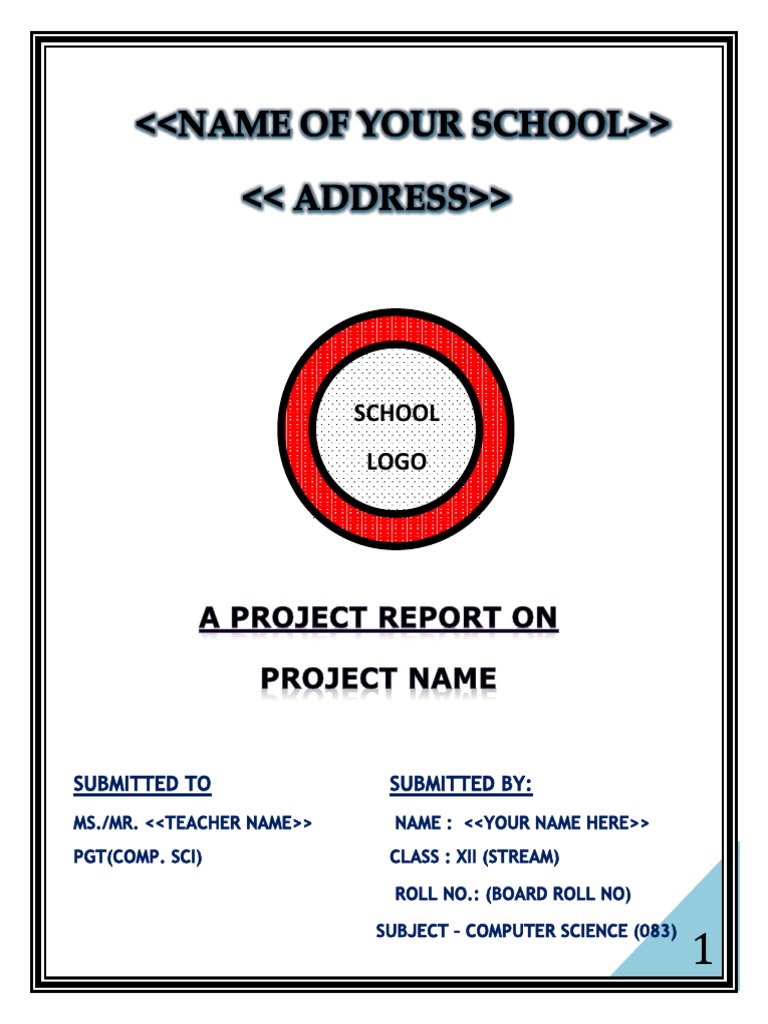 Project Template Computer Science by Swati Chawla | PDF