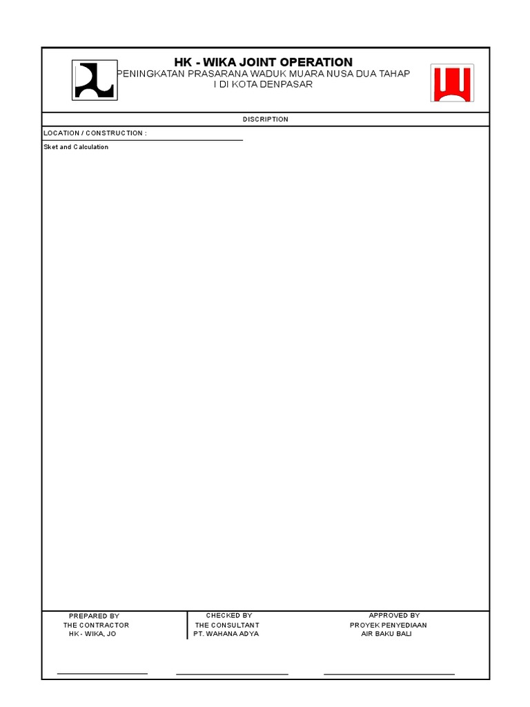 Bali Water Supply Project Calculations | PDF | Technology & Engineering