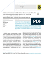 Statistical optimization of textile dye effluent adsorption by Gracilaria edulis using Plackett-Burman design and RSM