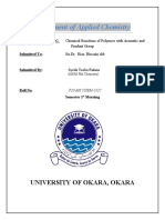 Assignment of Applied Chemistr - Syeda Tooba Fatima 1027