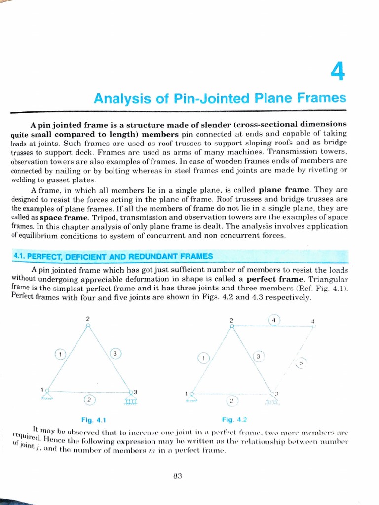 ECEM - Analysis of Pin Jointed Plane Trusses - Method of Joints | PDF ...