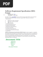 Software Requirement Specification