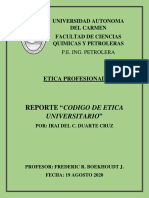 Reporte - Codigo de Etica Universitario