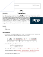 DNA Mutations Lab Answer Key