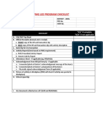 PMG Led Program Checklist: Checklist "YES" If Complete "N/A" If Not Applicable