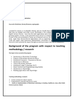 Background of The Program With Respect To Teaching Methodology / Research