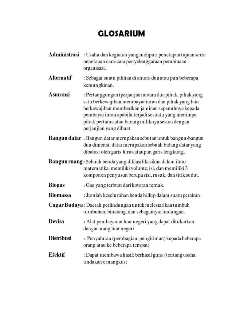 GLOSARIUM | PDF