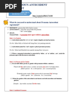 Handout 3 - Pronoun-Antecedent Agreement