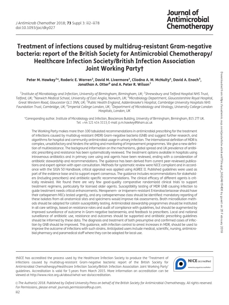 Treatment of Infections Caused by MultidrugResistant GramNegative