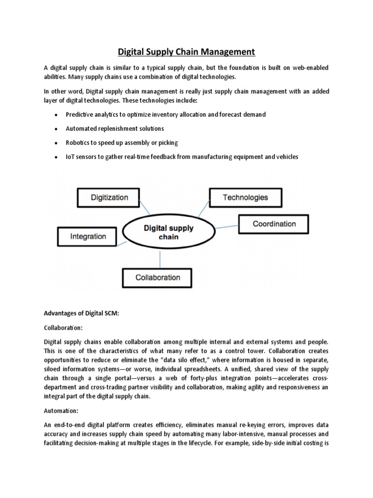 Digital Supply Chain Management Overview | PDF | Supply Chain | Analytics