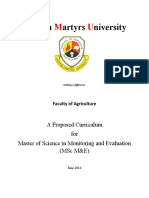 Uganda Martyrs University's Proposed MSc in Monitoring and Evaluation