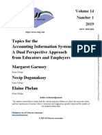 Topics For The Accounting Information Systems Course: A Dual Perspective Approach From Educators and Employers Margaret Garnsey Necip Doganaksoy Elaine Phelan