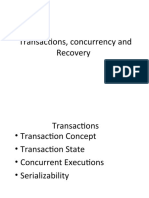 Transactions, Concurrency and Recovery