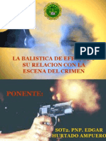 La Balistica en La Relacion de La Escena Del Crimen