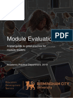 Module Evaluation Guide For Module Leaders