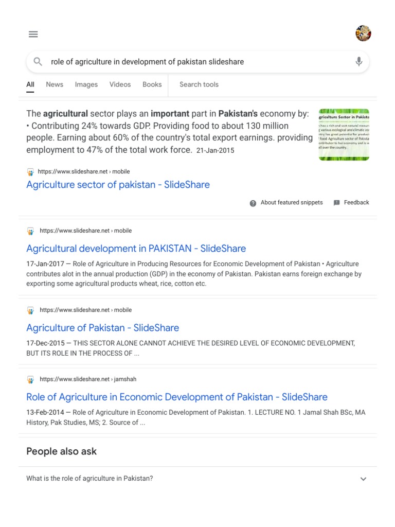 Role of Agriculture in Development of Pakistan Slideshare - Google ...