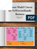 Business Model Canvas For Noworrieshandle Business: Kim John A. Ilagan Ie103 - B1