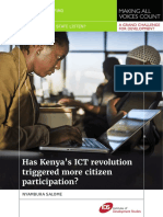 Has Kenya's ICT Revolution Triggered More Citizen Participation?