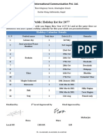 Public Holiday List For 2077: Hong Fu International Communication Pvt. LTD