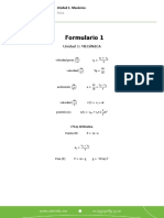 Física. Unidad 1. Mecánica. Formulario