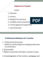 Personal Attributes of A Teacher