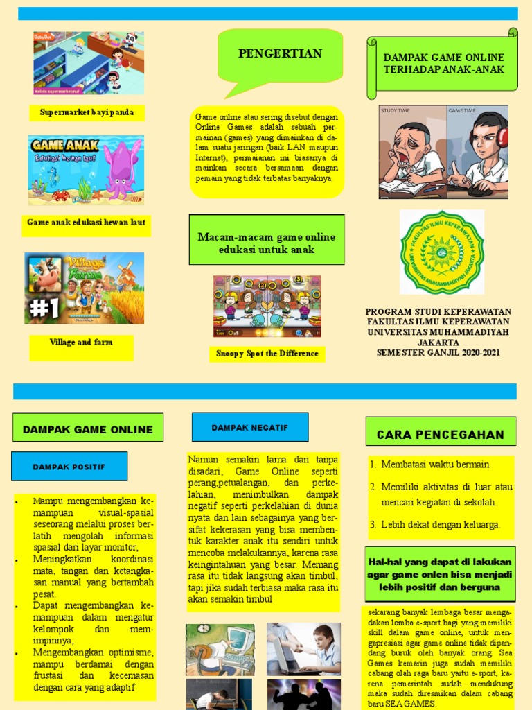 Leaflet Dampak Game Online Bagi AnakAnak PDF