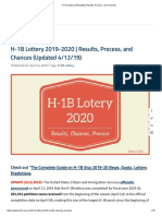 H-1B Lottery 2019-2020 - Results, Process, and Chances