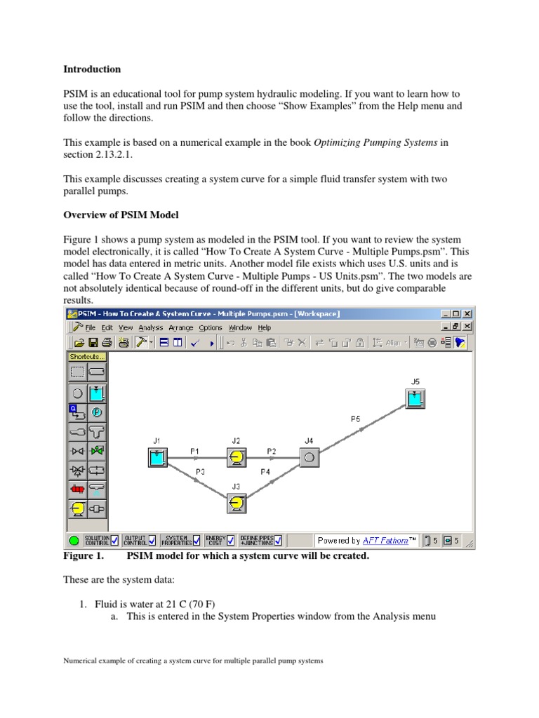 System Curve for Parallel Pumps Example | PDF | Pump | Flow Measurement