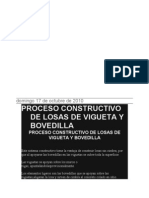 Proceso Constructivo Losa Vigueta y Bovedilla