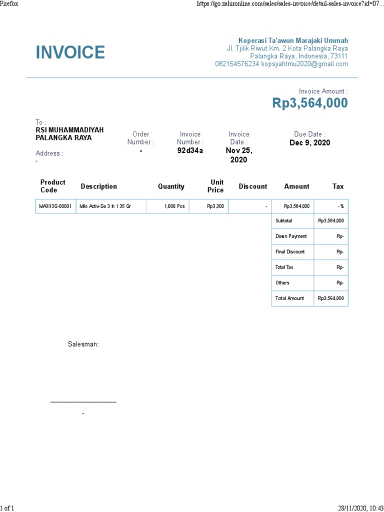 Invoice Milo | Business Documents | Accounting