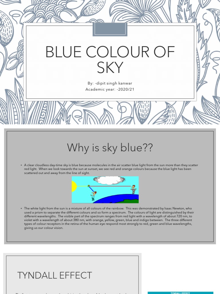 Blue Colour of Sky DIPIT PDF Color Light