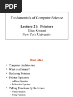 Fundamentals of Computer Science: Lecture 21: Pointers