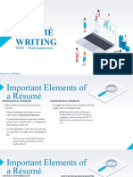 Résumé Writing: WI09 - Work Immersion