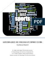 Governance of Collegiate Sport Clubs Technical Report (2019)