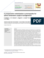 Is Preoperative Embolization A Prerequisite For Spinal Metastases Surgical Management?